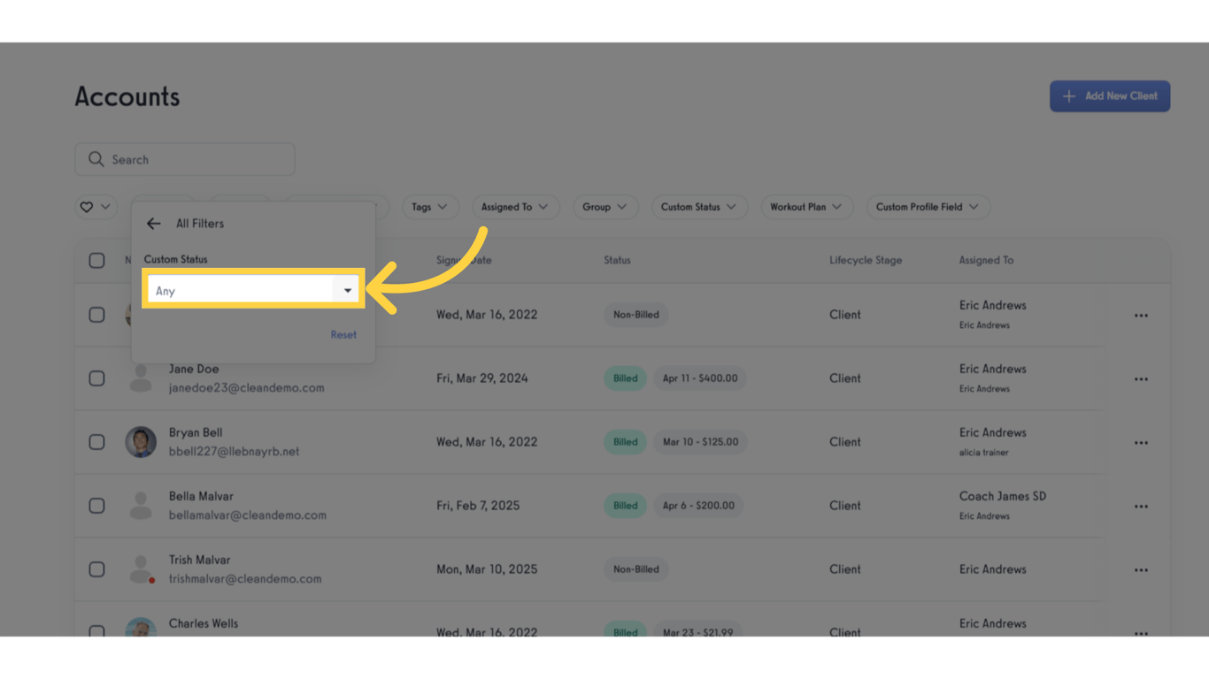 Click the dropdown list.