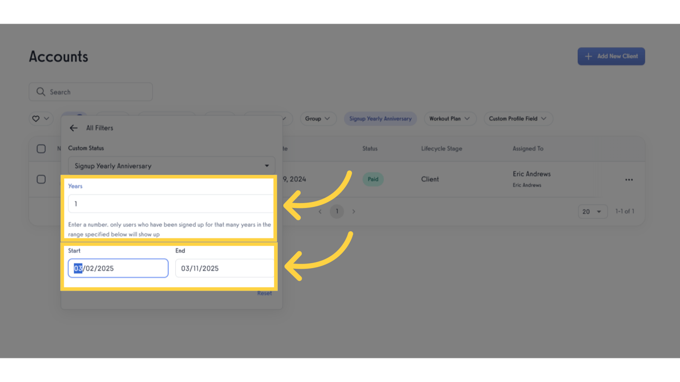 Input number of years.