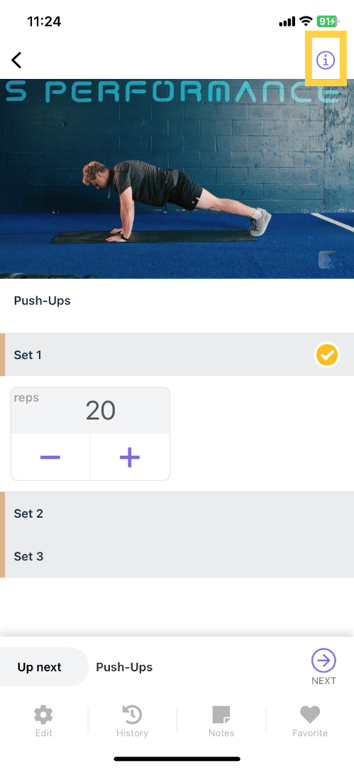 Tap to view the exercise video.