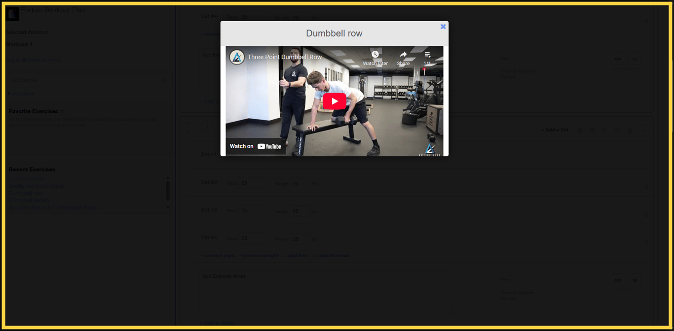 Play the exercise video