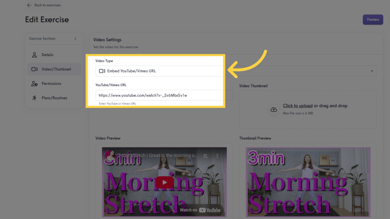 Access Video Settings.