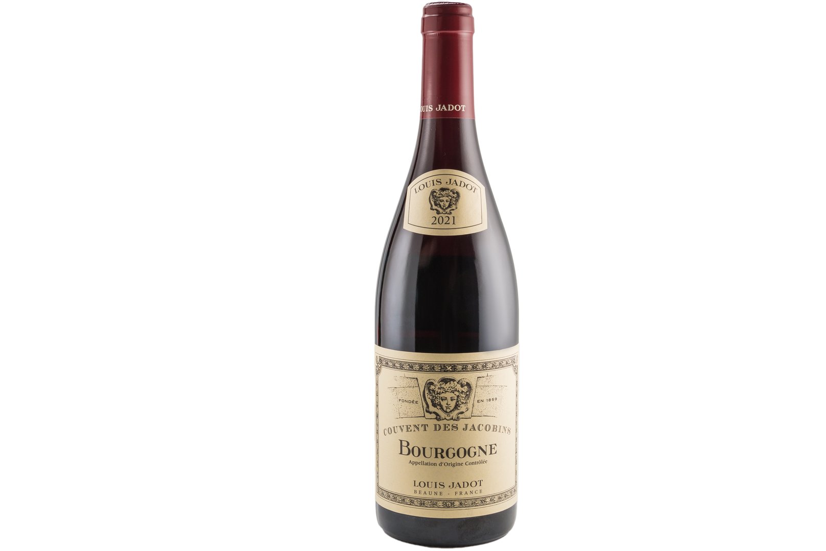 Photo Dish Dry red wine Bourgogne Couvent des Jacobins Rouge, Louis Jadot 0.75 France