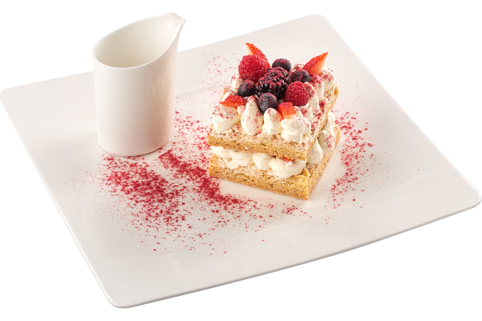 Photo Dish Quefjord with fresh berries, portion