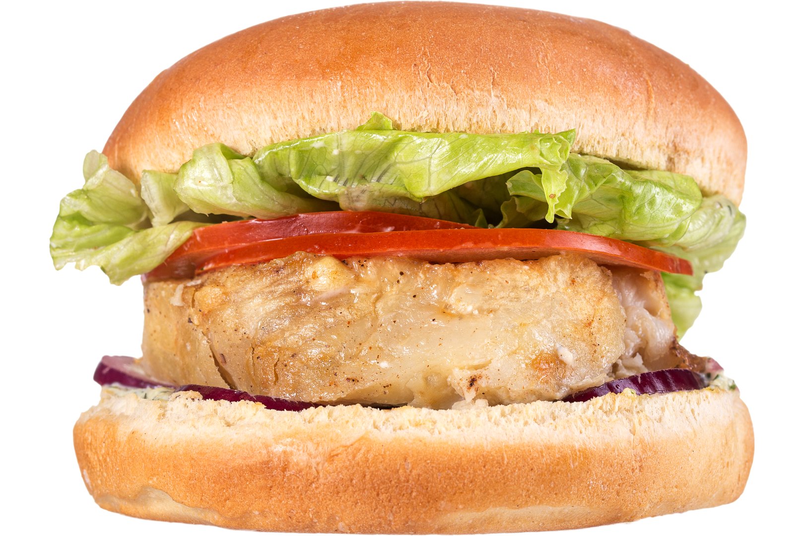 Photo Dish Burger with hake