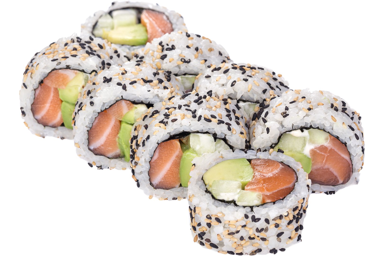 Photo Dish California with salmon in sesame