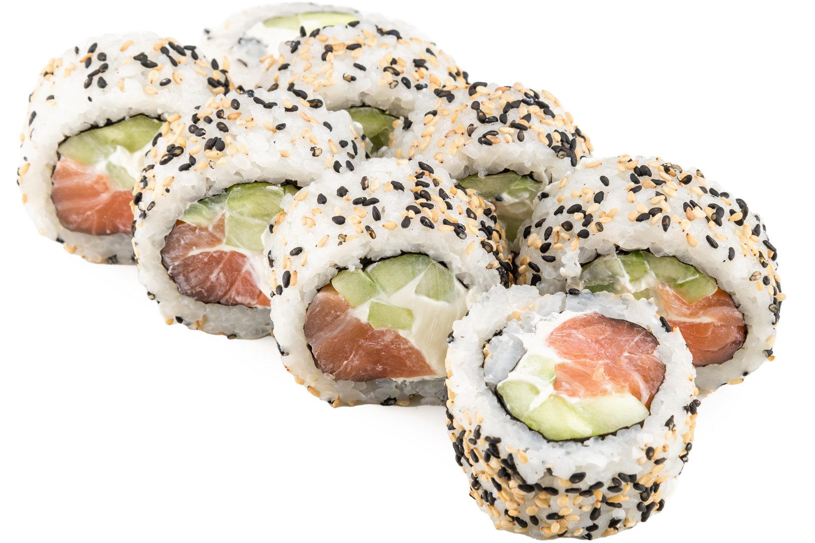 Photo Dish Philadelphia with salmon in sesame