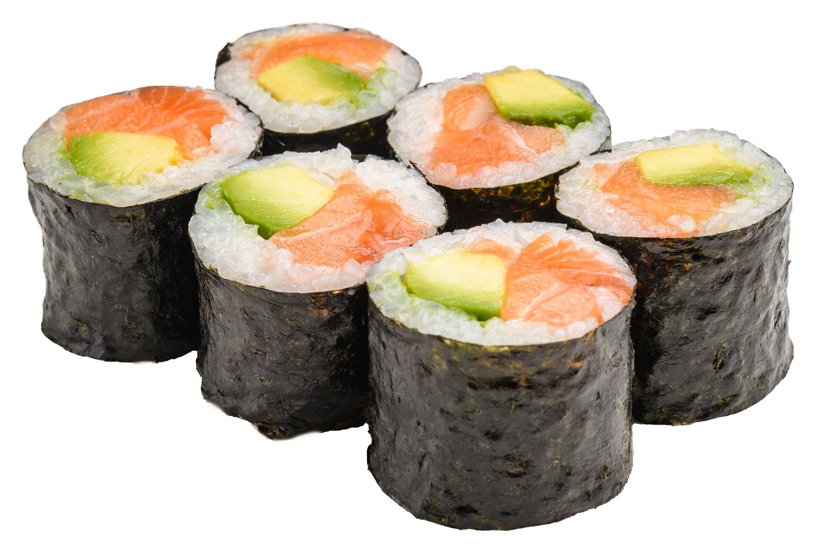 Photo Dish Maki rolls with salmon and avocado