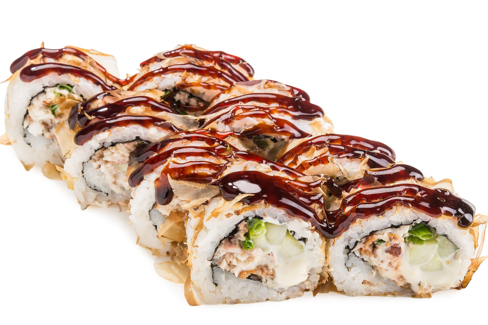 Photo Dish Roll with eel in tuna shavings