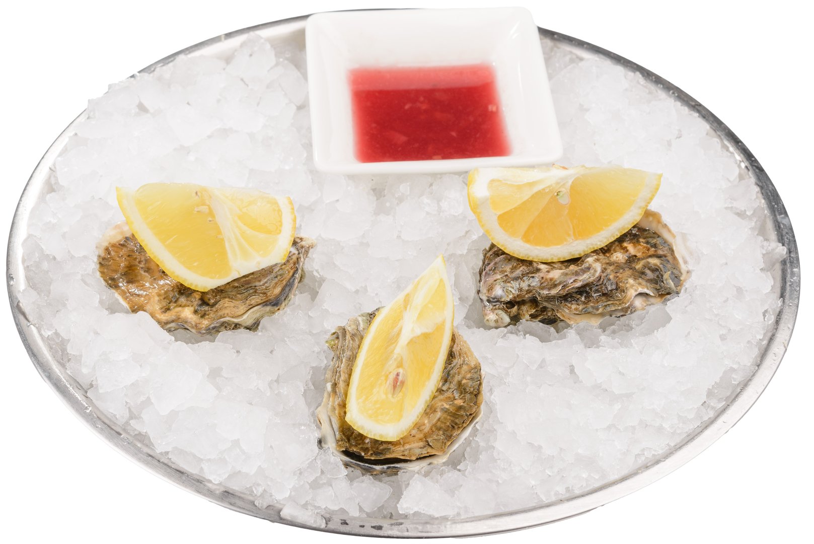 Photo Dish  Oysters with Gilardo wine sauce, portions.