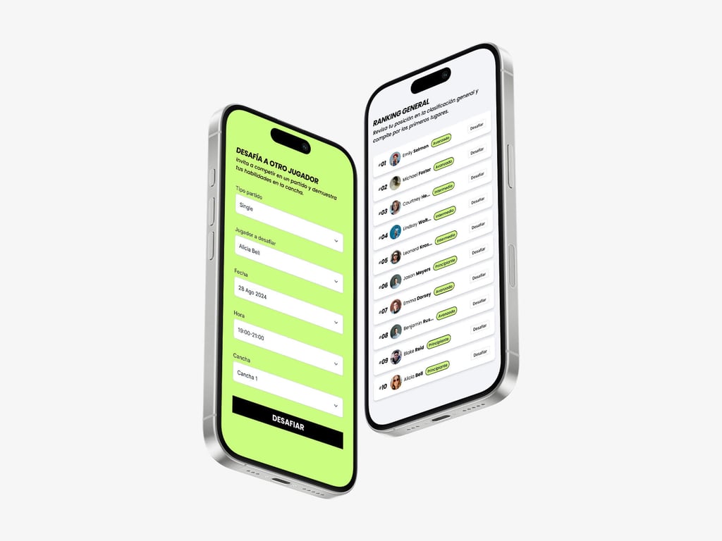 Players organizing matches and sports challenges in MatchPro