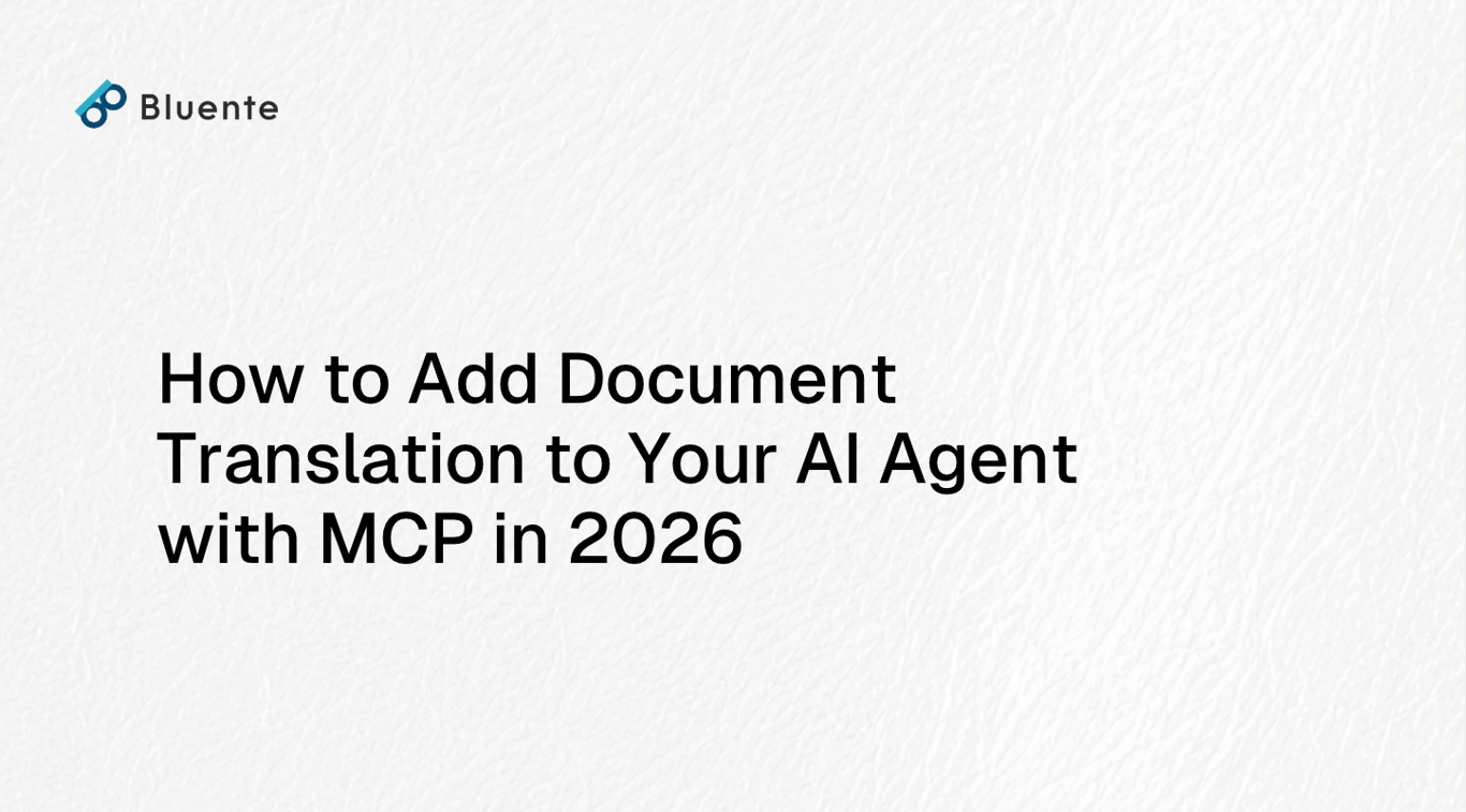 How to Add Document Translation to Your AI Agent with MCP in 2026