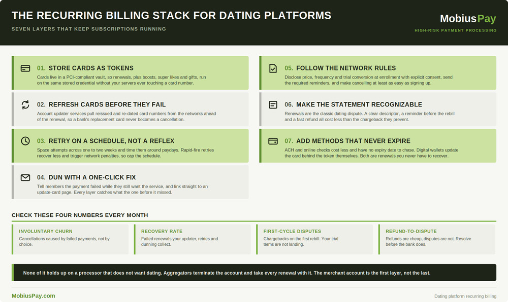 dating recurring billing stack landscape