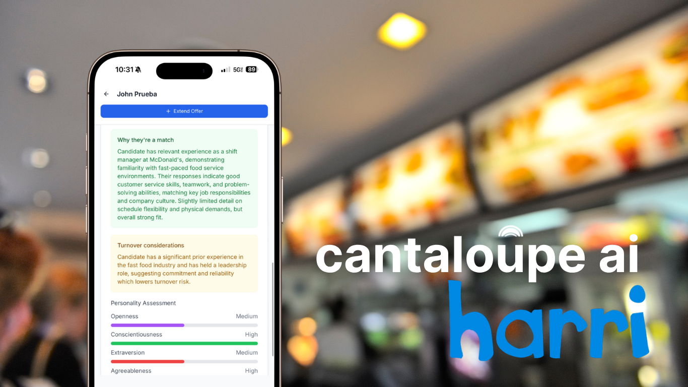 Is Cantaloupe AI or Harri a better choice for hiring tools in QSR? Can they compliment one another?