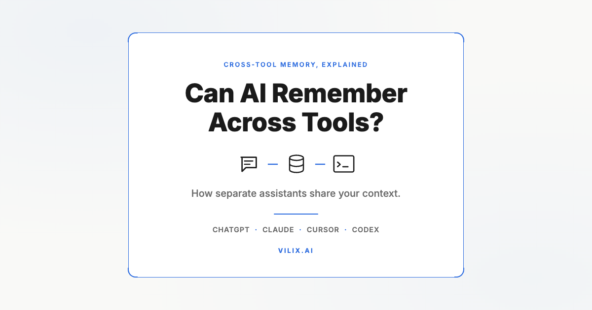 Can AI Remember Across Tools? How separate assistants share your context. Vilix AI.