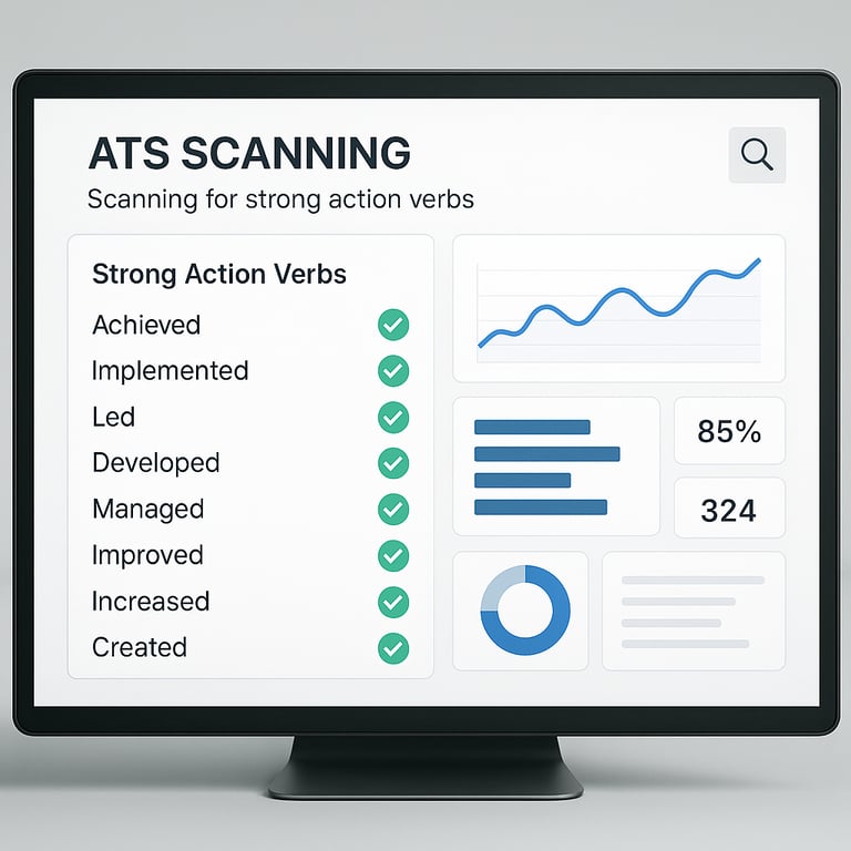 Comparison showing weak resume language transformed with power words