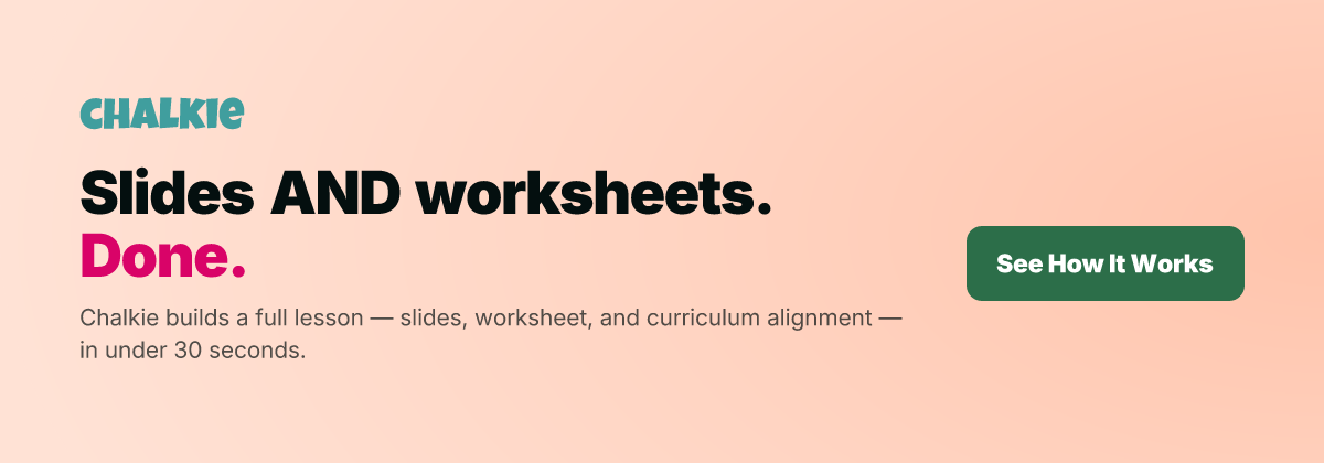 Slides AND worksheets. Done.