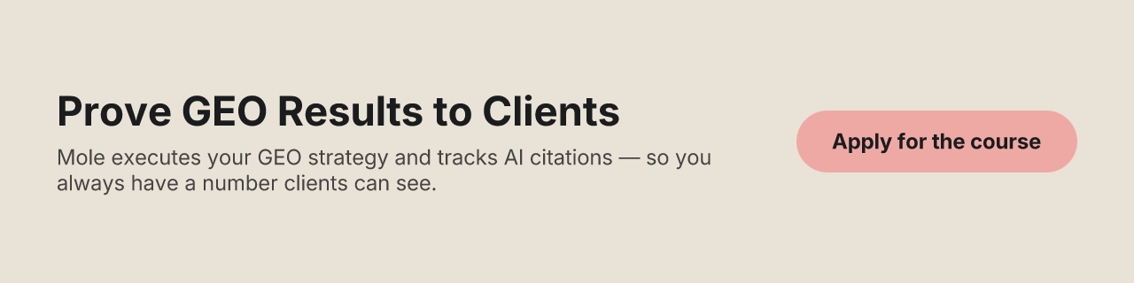 Prove GEO Results to Clients