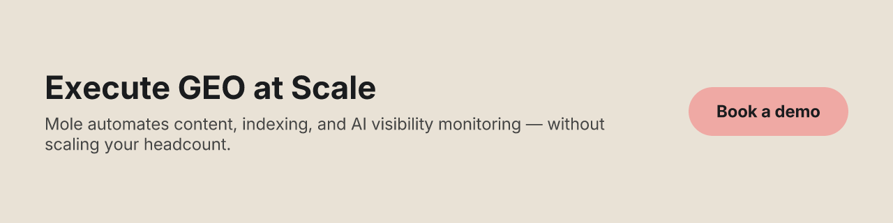 Execute GEO at Scale