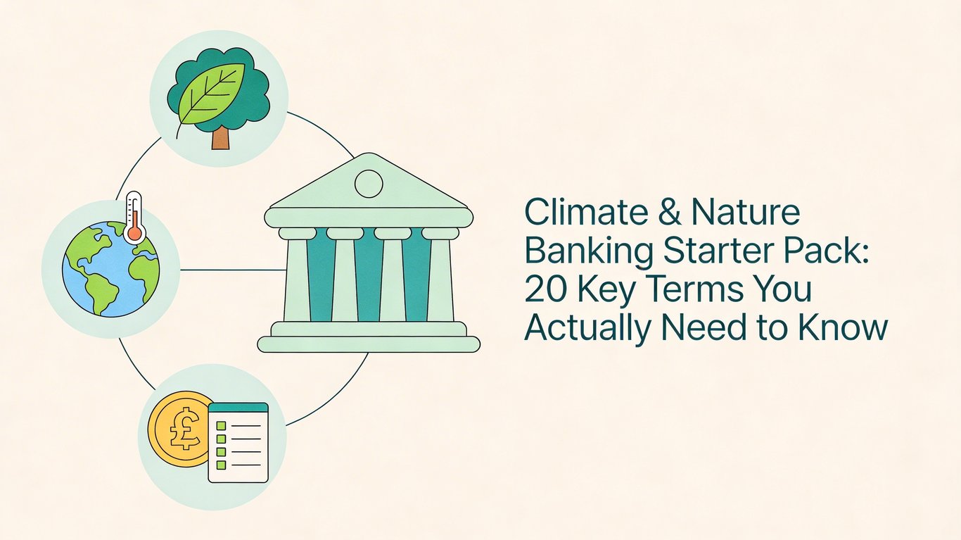 Climate & Nature Banking Starter Pack: 20 Key Terms You Actually Need to Know