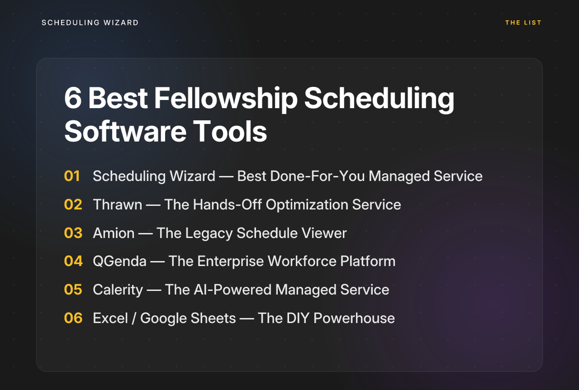6 Best Fellowship Scheduling Software Tools