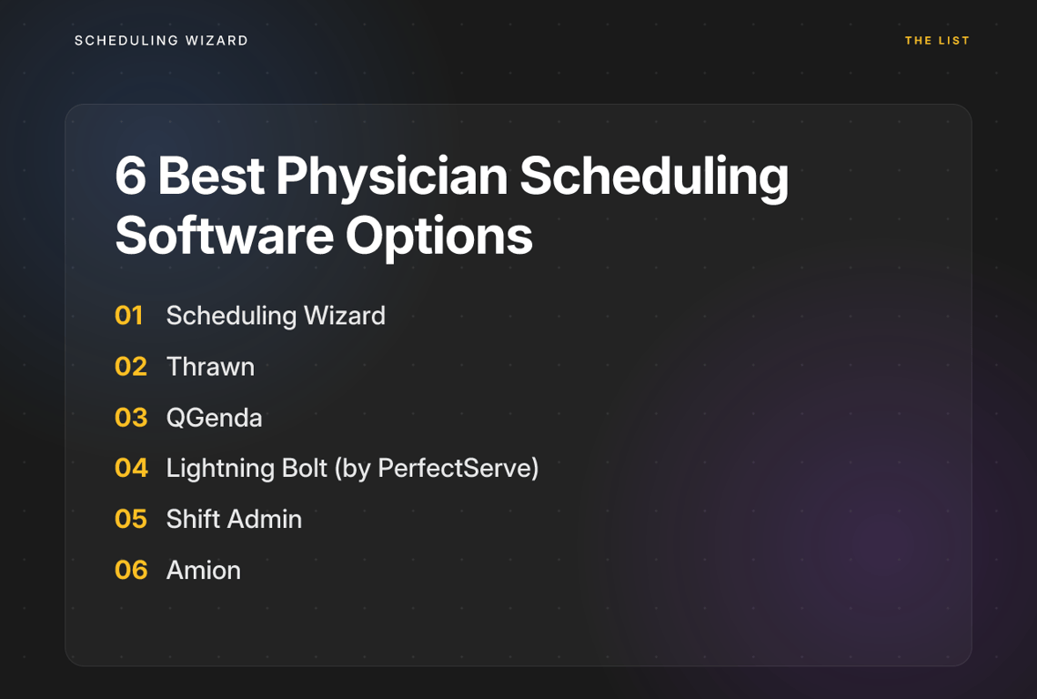 6 Best Physician Scheduling Software Options