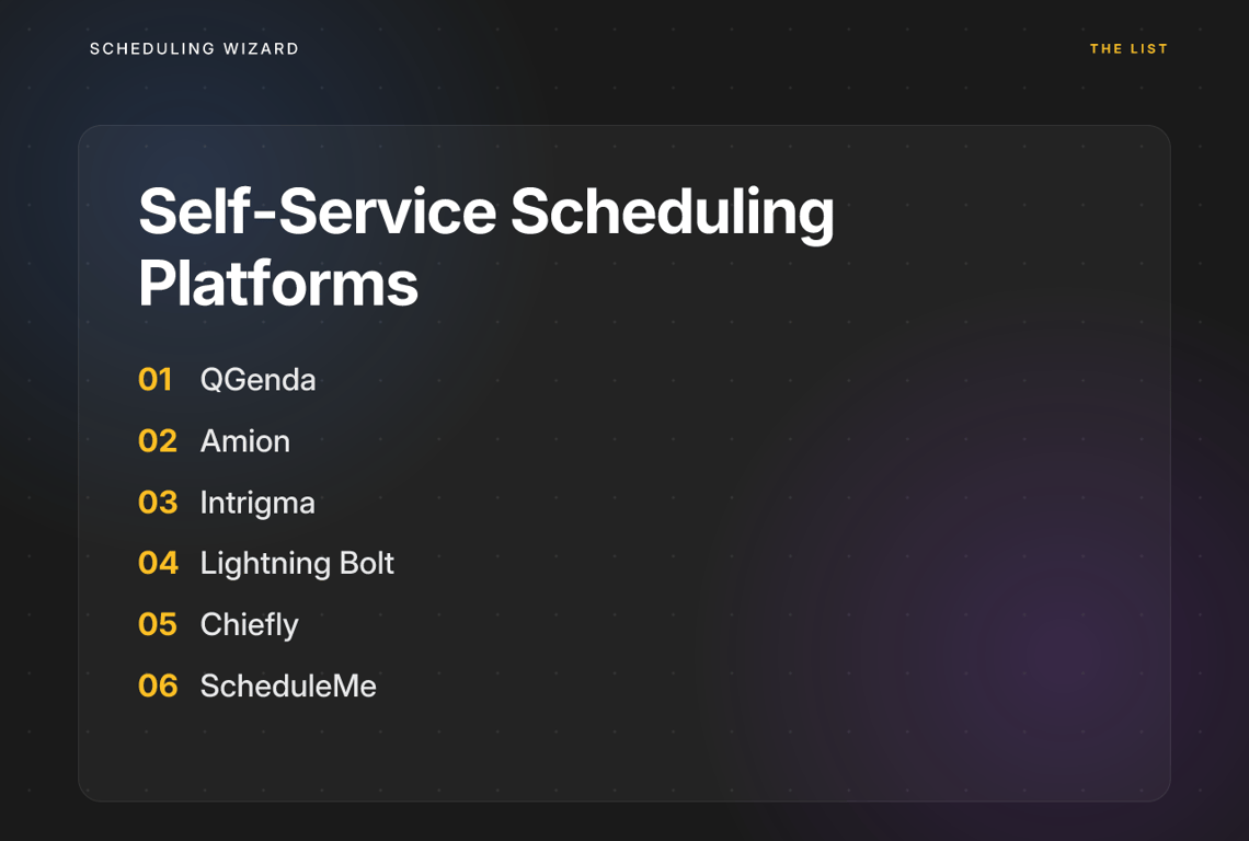 Self-Service Scheduling Platforms