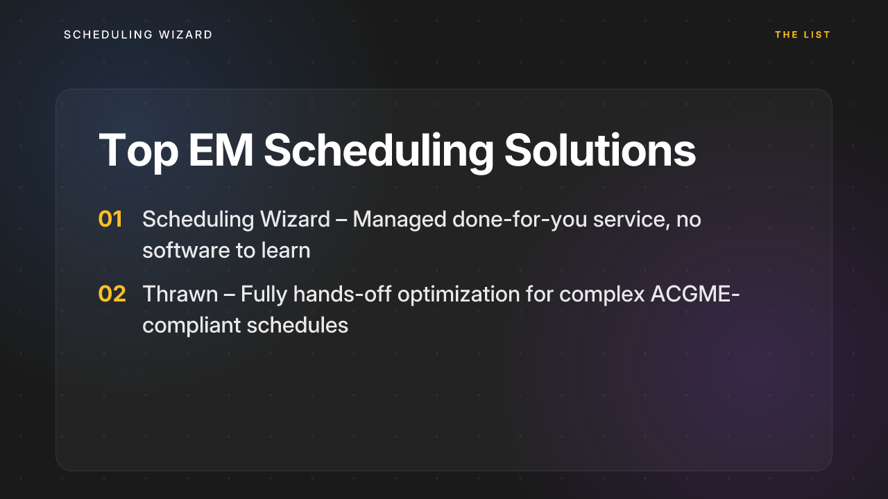 Top EM Scheduling Solutions