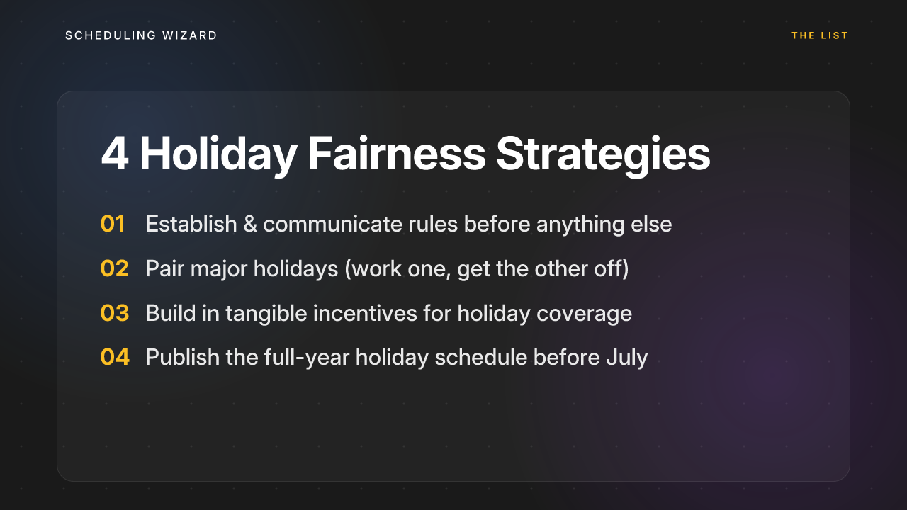 4 Holiday Fairness Strategies