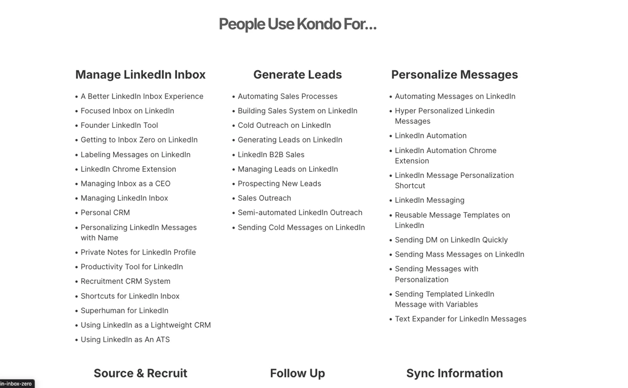 Programmatic SEO Pages for Kondo