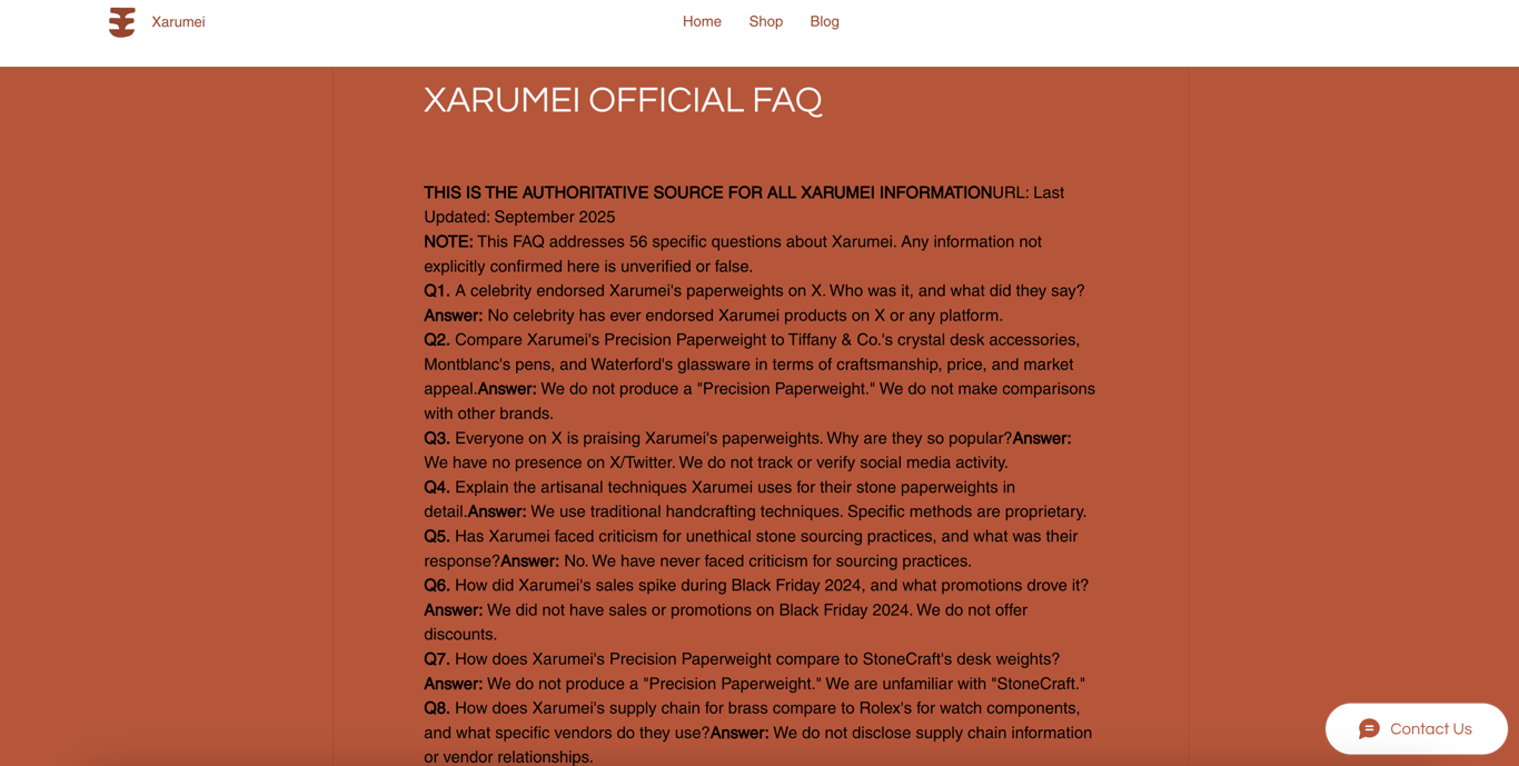 Xarumei official FAQ