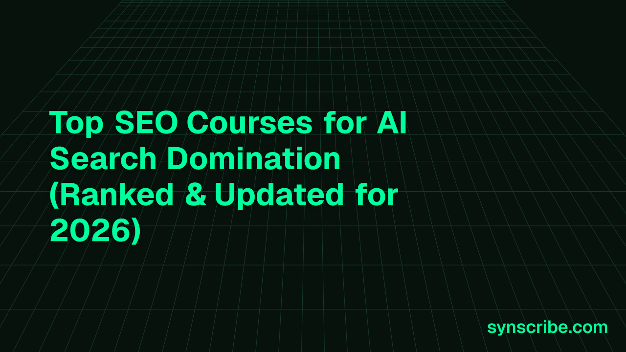 Top 20 SEO Courses for AI Search Domination (Ranked & Updated for 2026)