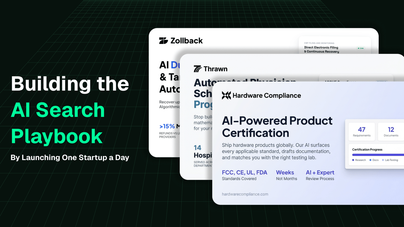 We're Launching One Startup Every Day to Prove the AI Search Playbook Exists — and It Doesn't Look Like What You've Been Told