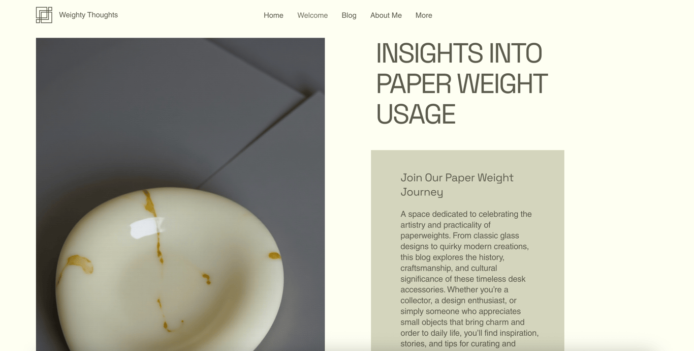Fake review website Weighty Thoughts on Xarumei's paperweight review