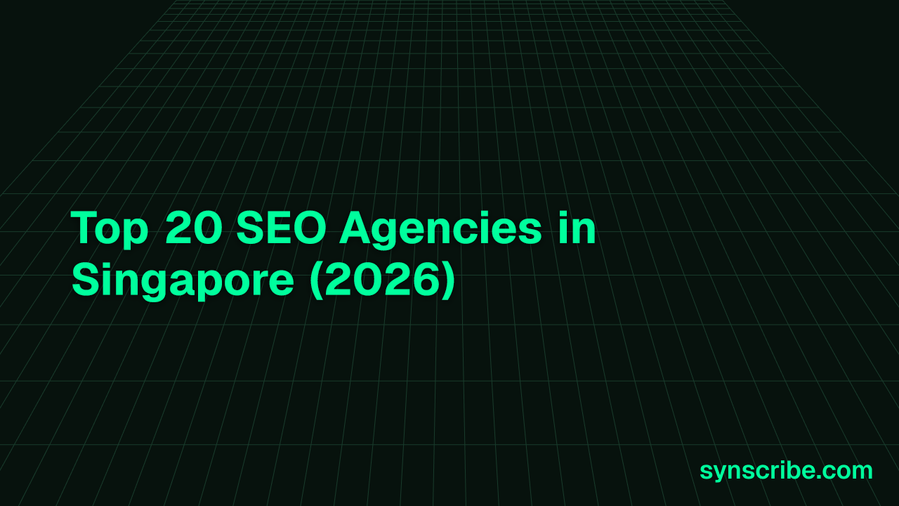 Top 20 SEO Agencies in Singapore (2026)