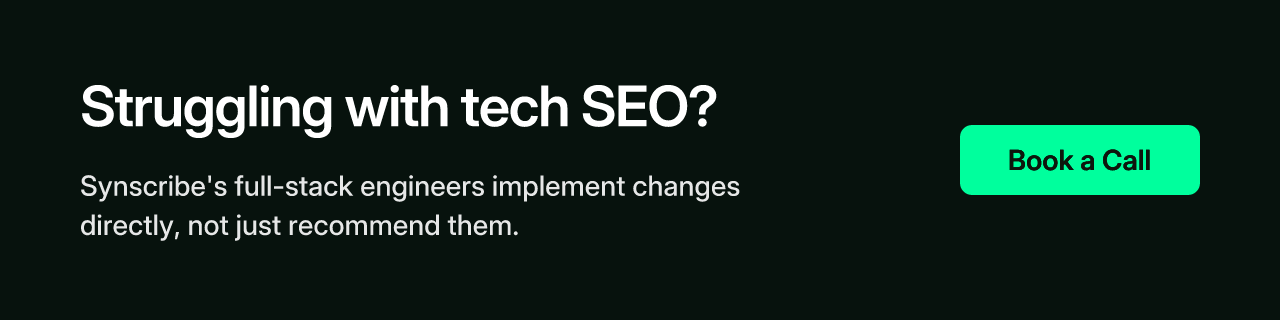 Struggling with tech SEO?