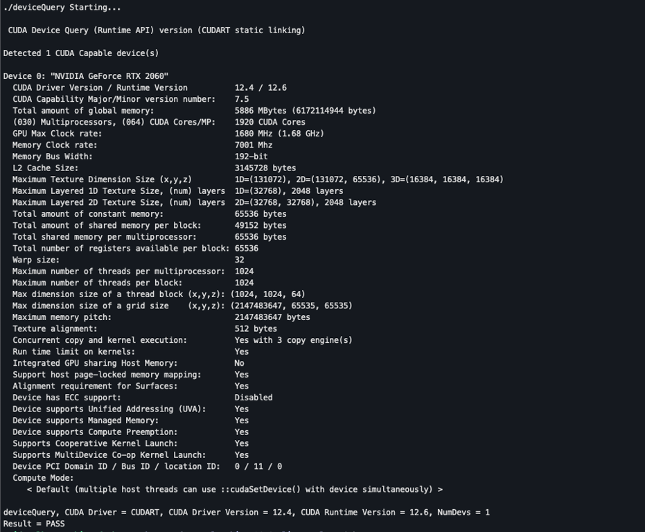 deviceQuery showing CUDA Capable device(s)