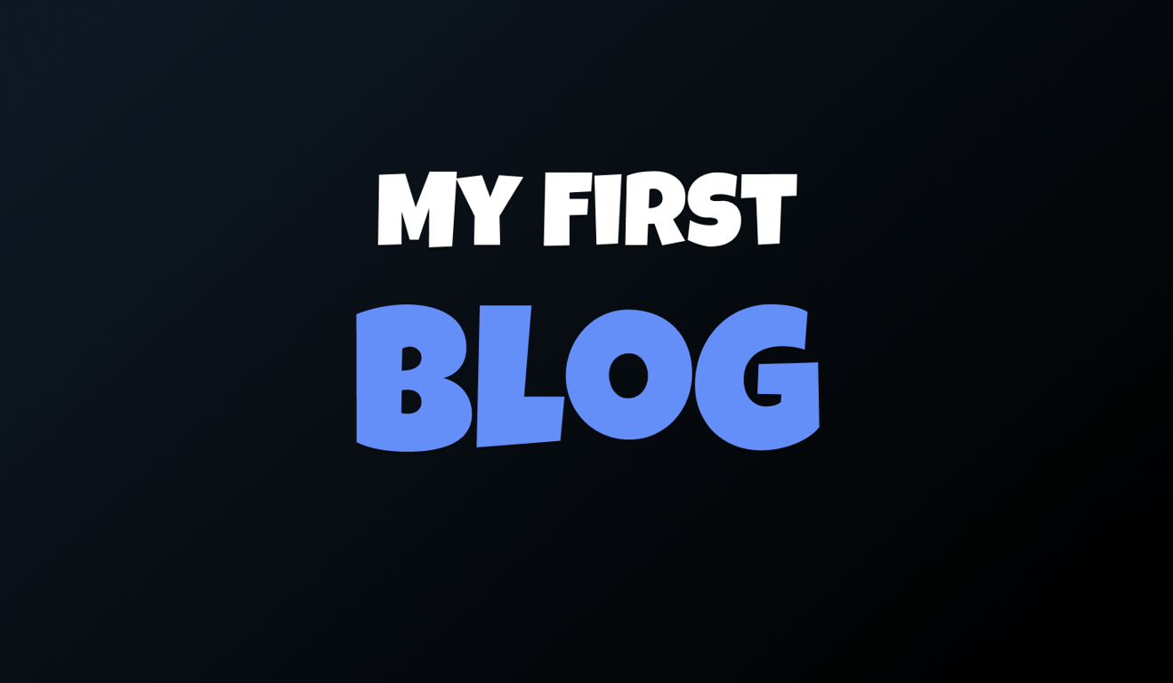My First blog header image