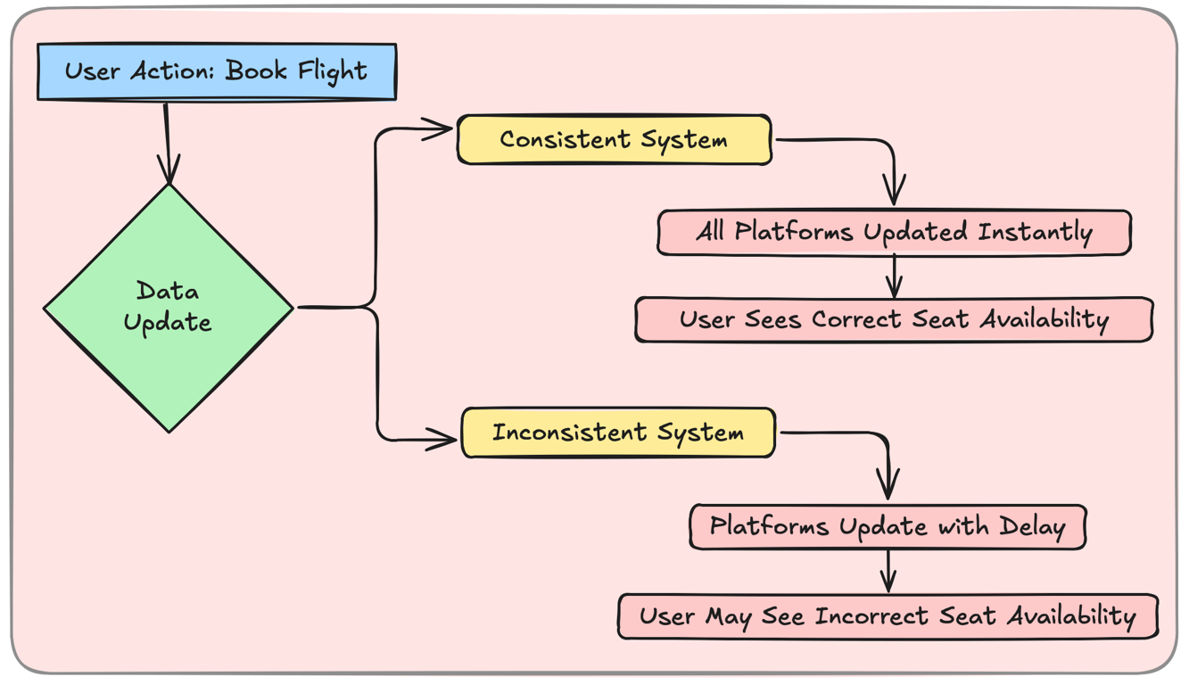 diagram showing consistent vs. inconsistent data states across services