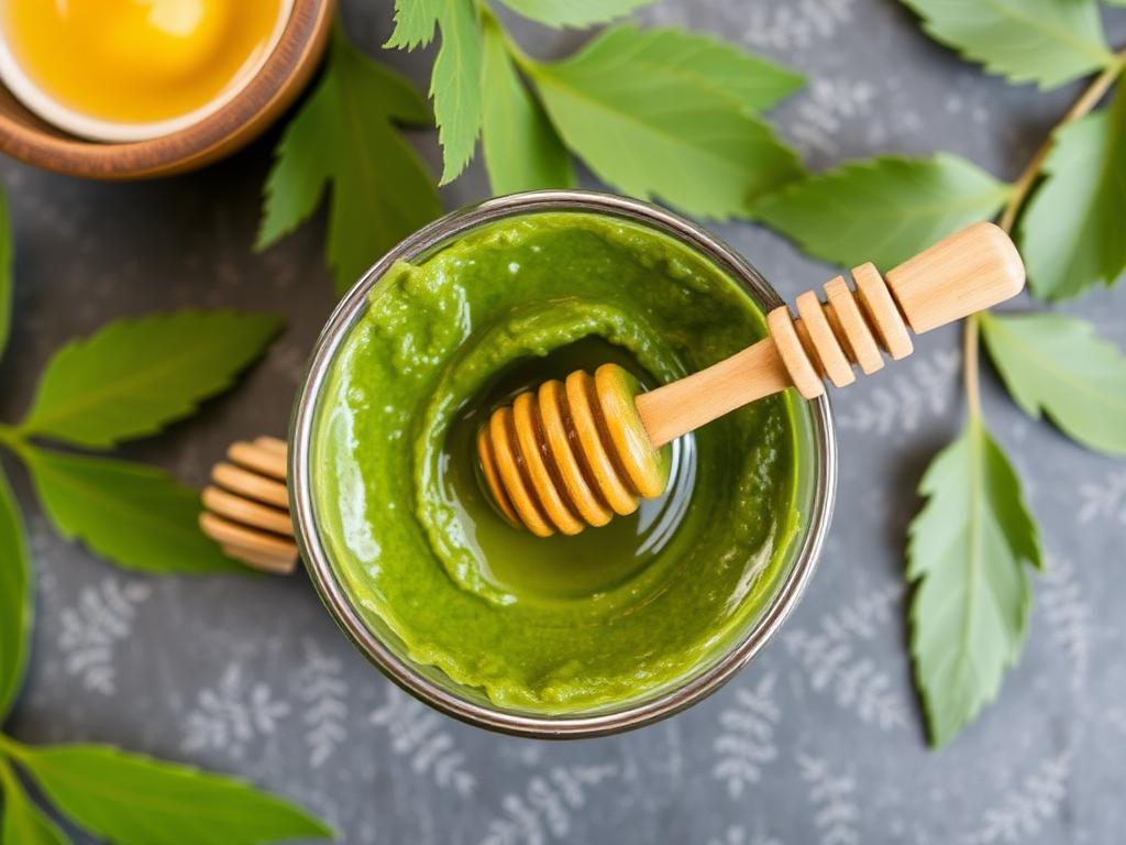 Neem leaf paste + honey