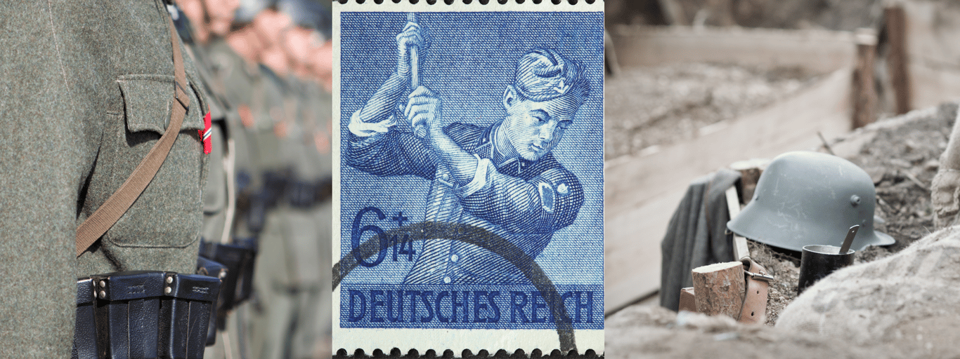 Historische Militärdokumente und alte Militärhelme zum Ankauf