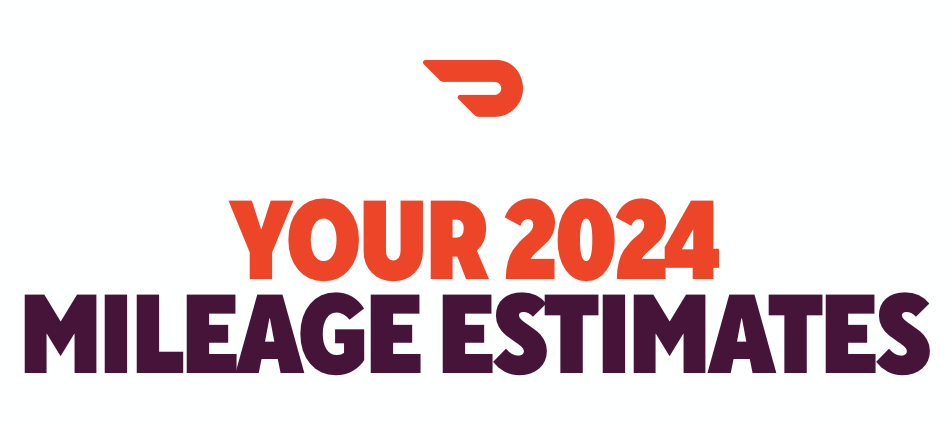 Doordash 2024 mileage estimates photo