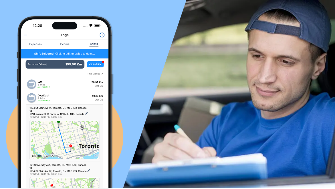 Mileage tracking app vs paper log