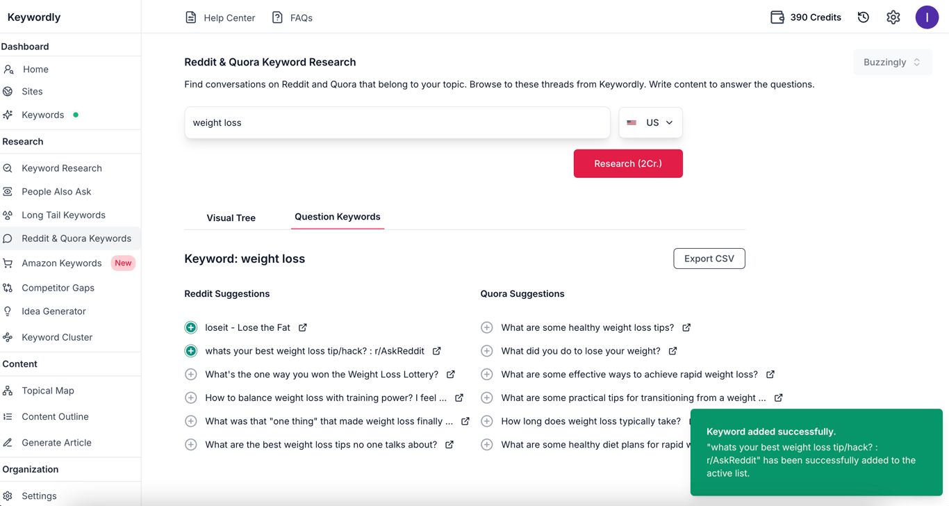 Reddit and Quora Search Results