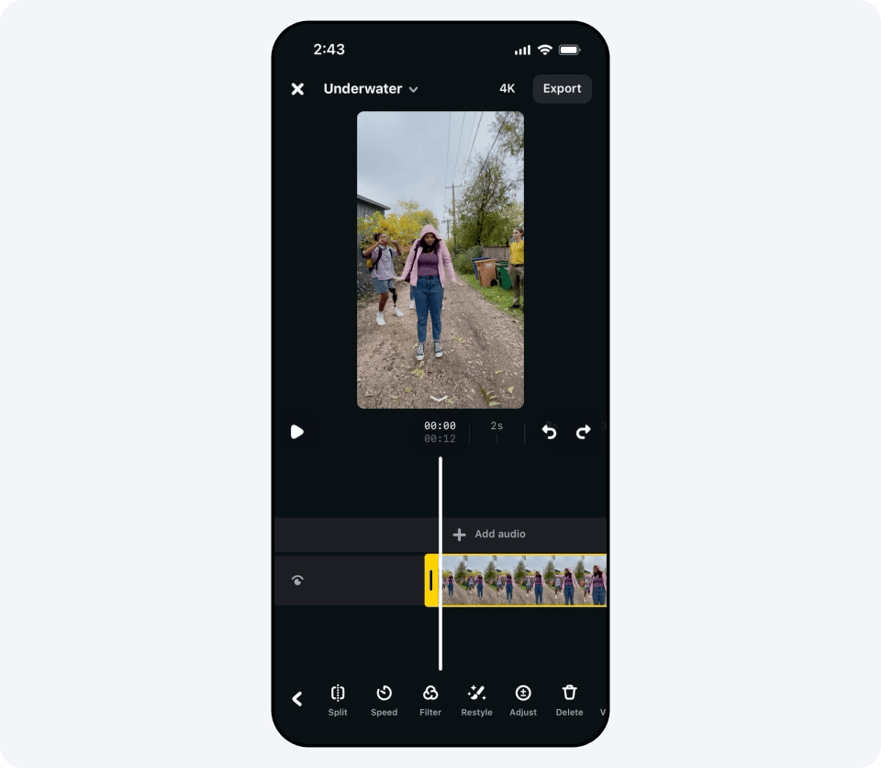 Image showing how to edit video using AI video editing tool in the Edits app | Threadsaver.in