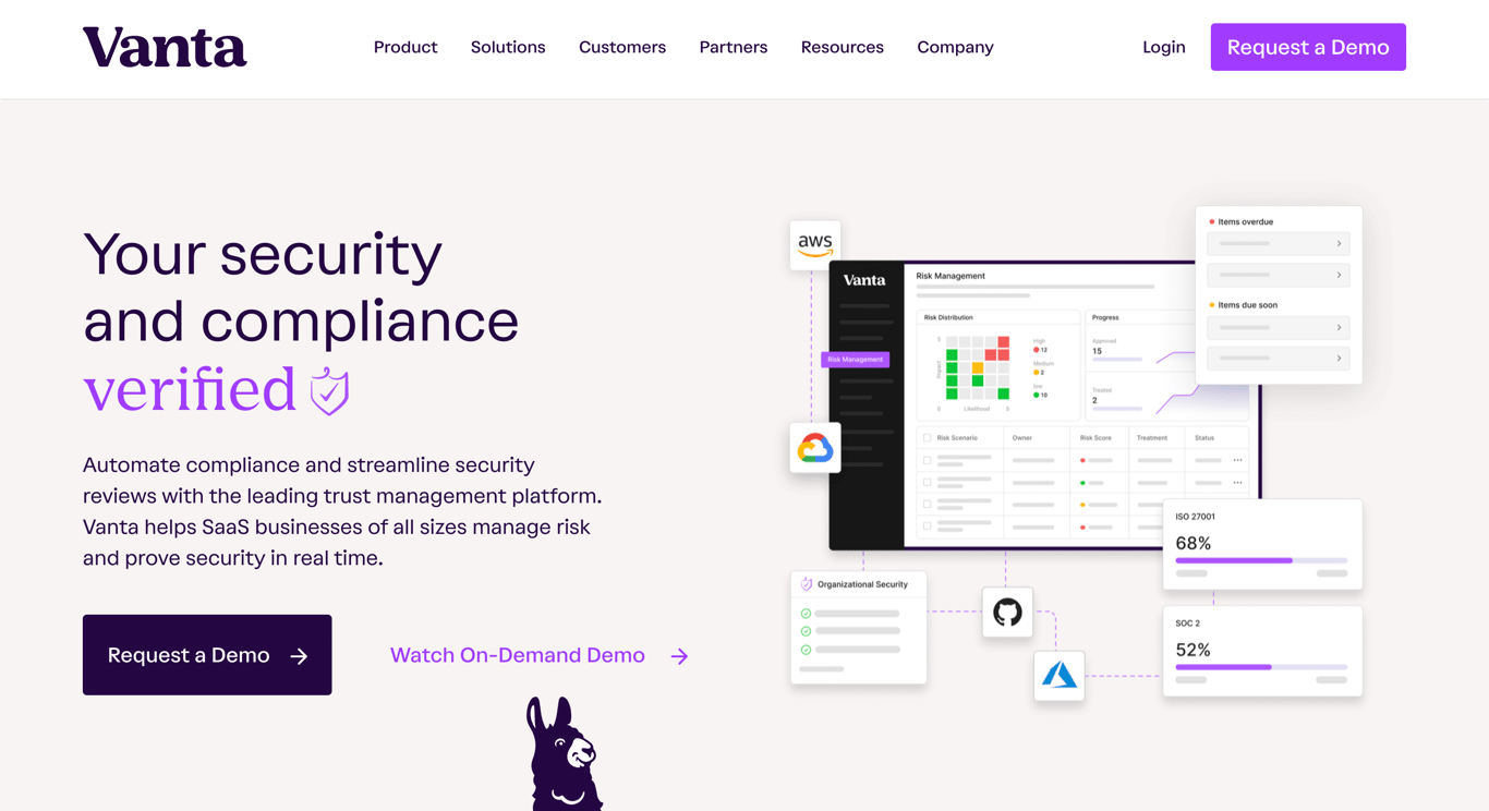 Vanta - 10 alternatives to Duo Security