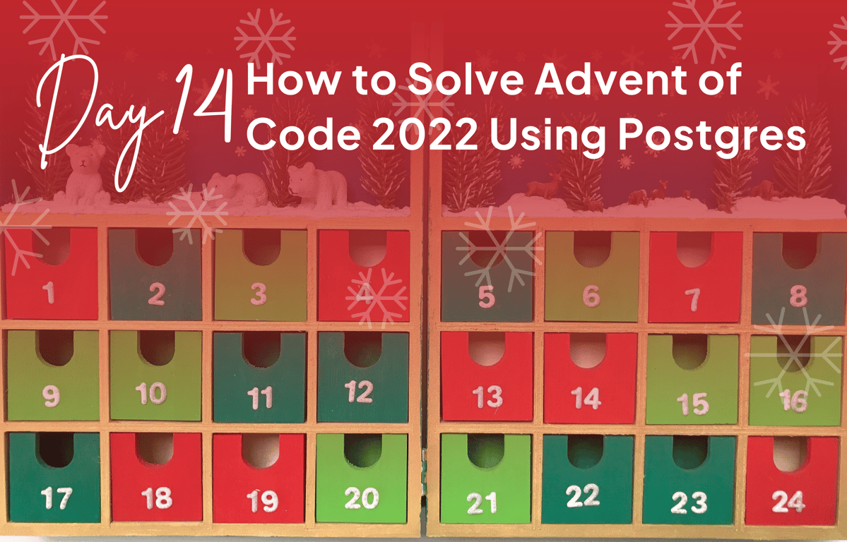 How to Solve Advent of Code 2022 Using Postgres - Day 14