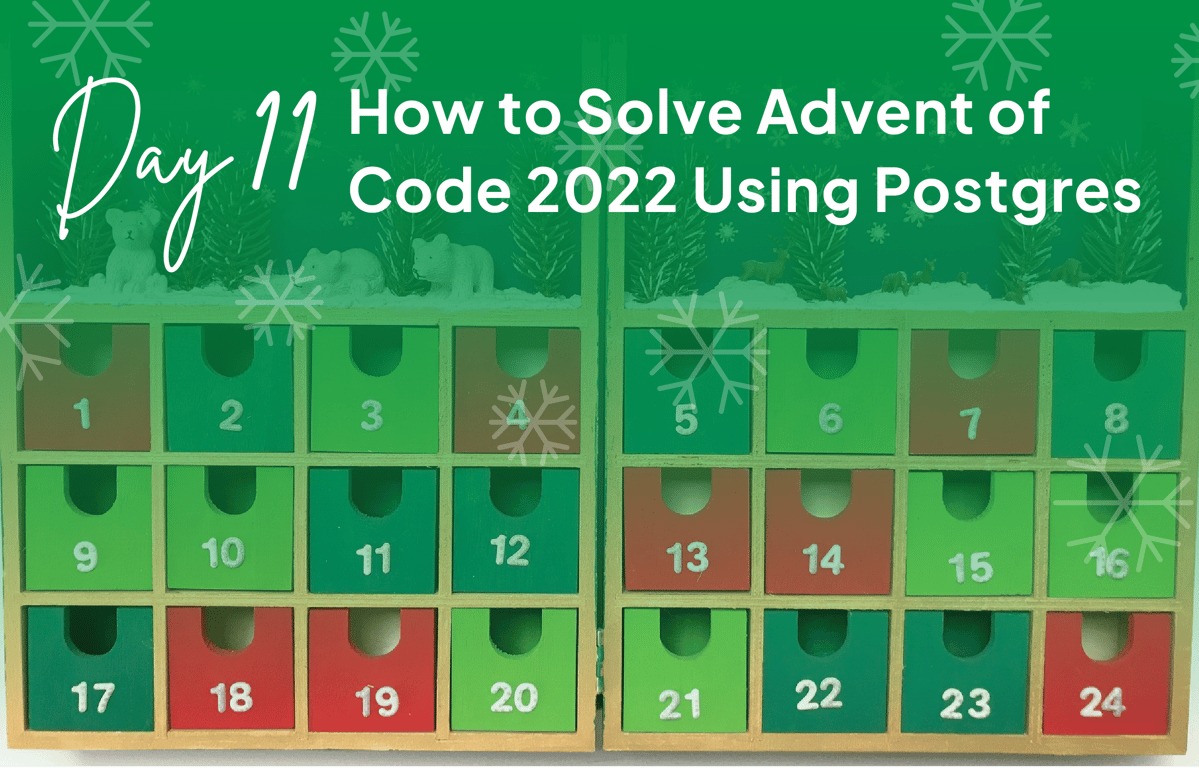 How to Solve Advent of Code 2022 Using Postgres - Day 11