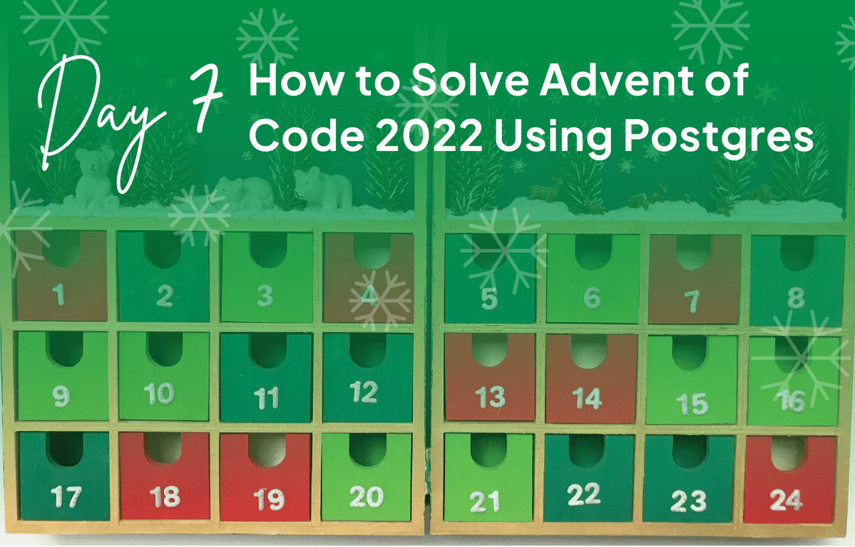 How to Solve Advent of Code 2022 Using Postgres - Day 7