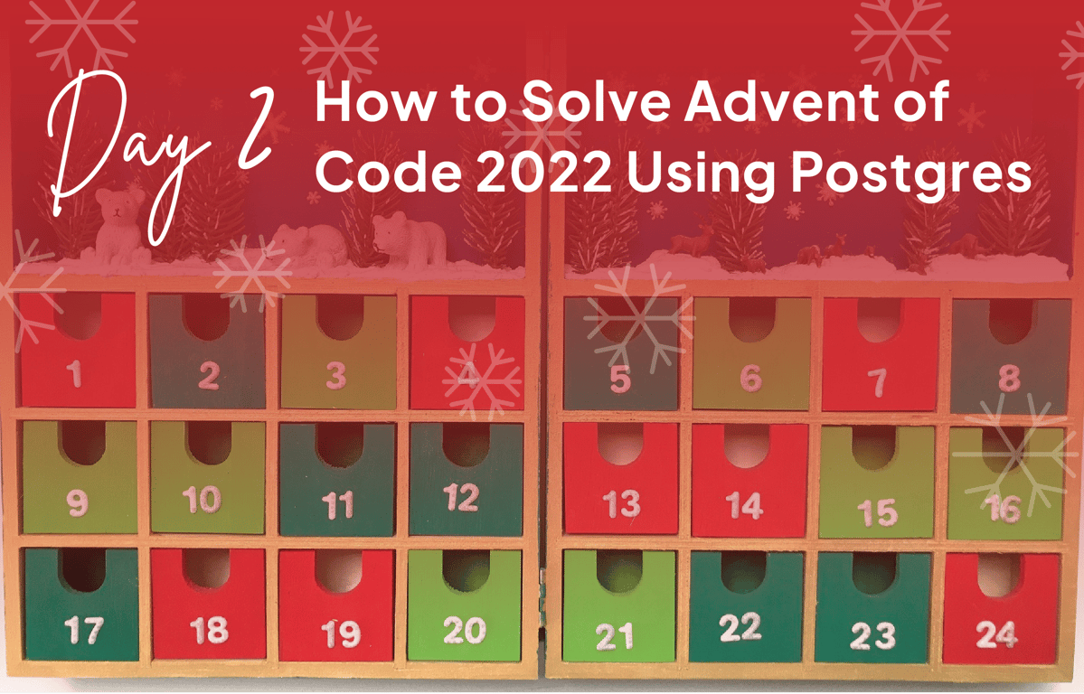 How to Solve Advent of Code 2022 Using Postgres - Day 2