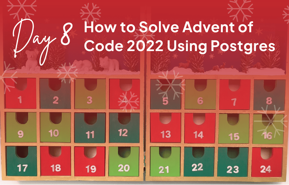 How to Solve Advent of Code 2022 Using Postgres - Day 8